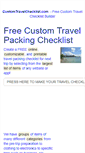 Mobile Screenshot of customtravelchecklist.com